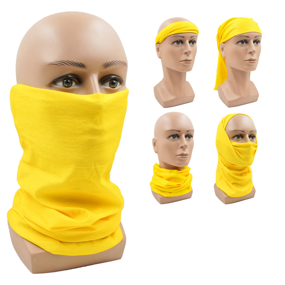Yellow Cycling Gear - 노란색 다기능 사이클링 넥 게이터 자외선