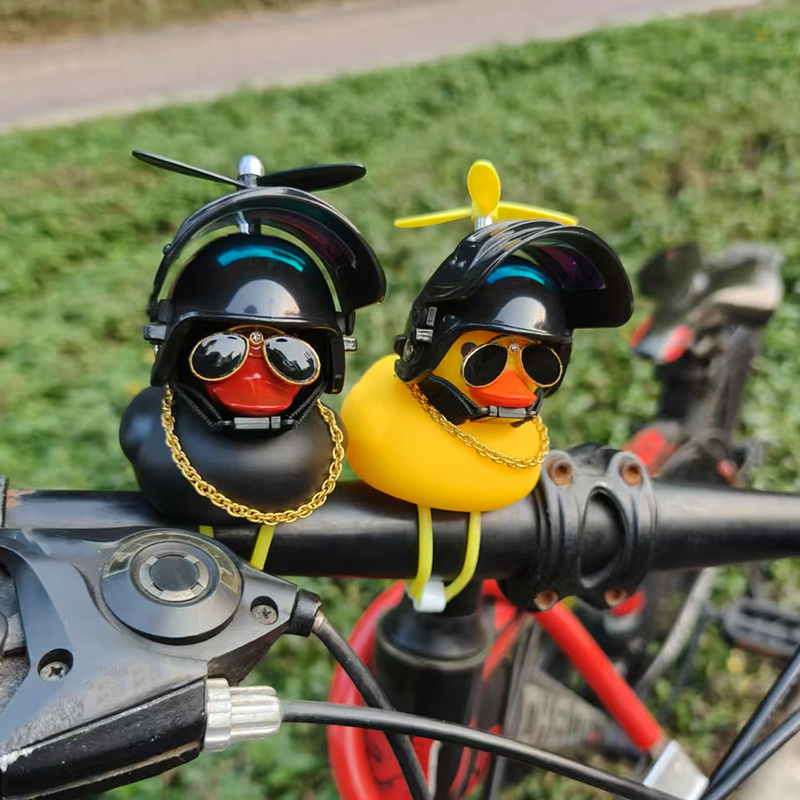 귀여운 고무 오리 자전거 핸들 바 프로펠러 안경이있는  - Yellow Cycling Gear 리뷰 및 가격