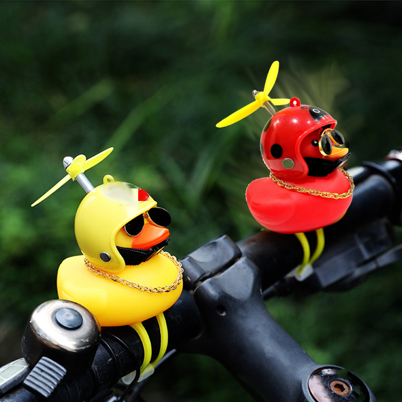 귀여운 고무 오리 자전거 핸들바 장식, 프로펠러 안경, - Yellow Cycling Gear 리뷰 및 가격