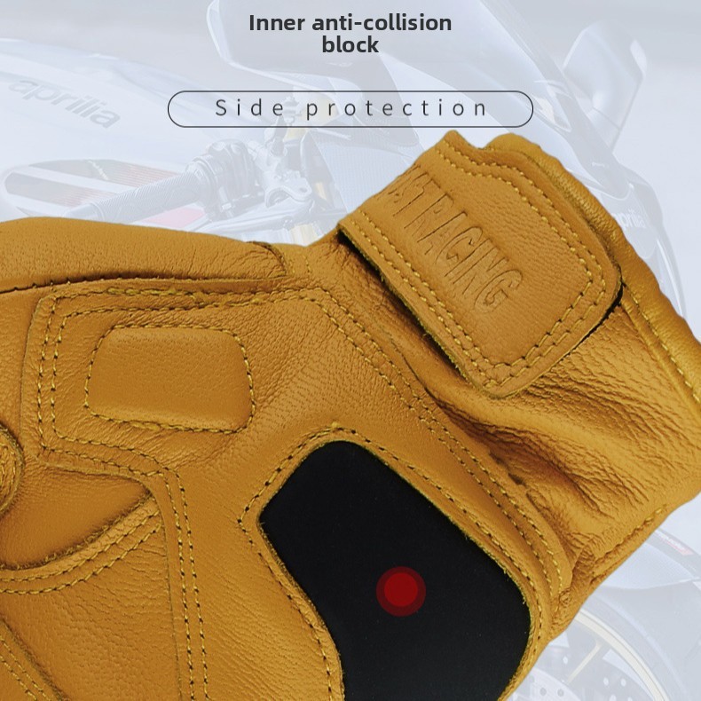 빈티지 오토바이 가죽 장갑 노란색 풀핑거 오토바이 장비 - Yellow Cycling Gear 리뷰 및 가격