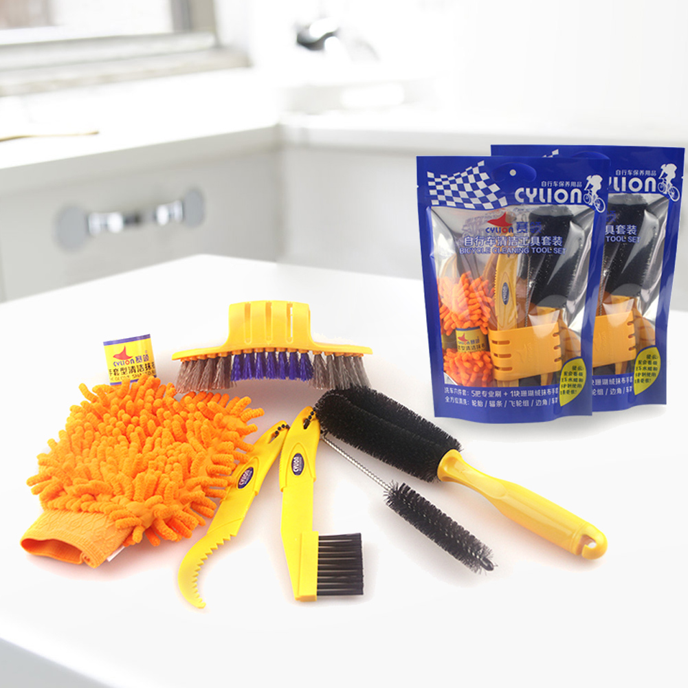6Pcs 체인 클리너 다기능 타이어 브러시 도구 세트  - Bike Chain Cleaner 리뷰 및 가격