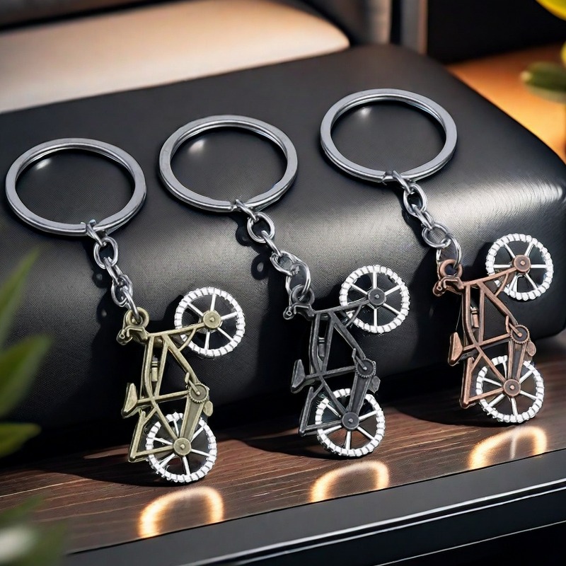 3D 입체 금속 자전거 키 체인 개인화 모험 배지 열쇠 - Yellow Cycling Gear 리뷰 및 가격